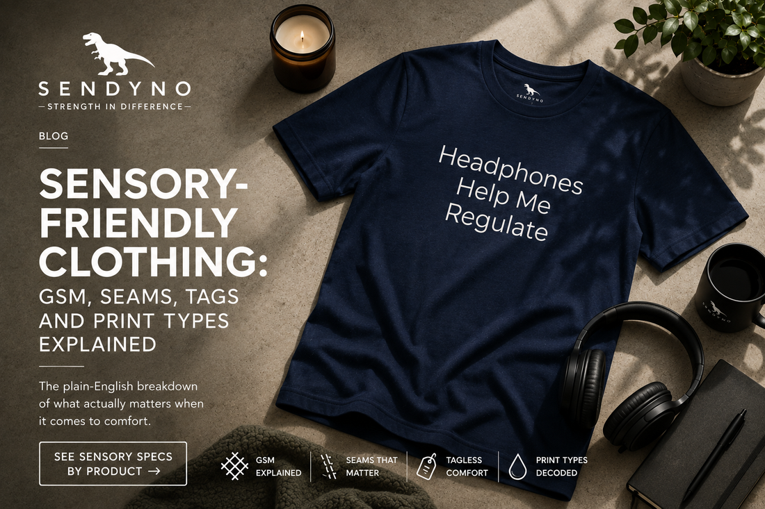 Sensory-Friendly Clothing: GSM, Seams, Tags and Print Types Explained - SENdyno